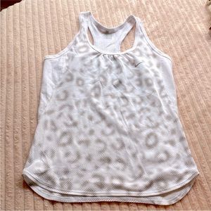 NIKE dry fit animal print white and grey tank top
